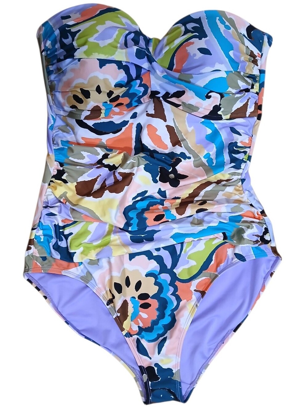 Anne Cole Slimming Vibrant Colorful 1 Piece  (Call Out) Size 12